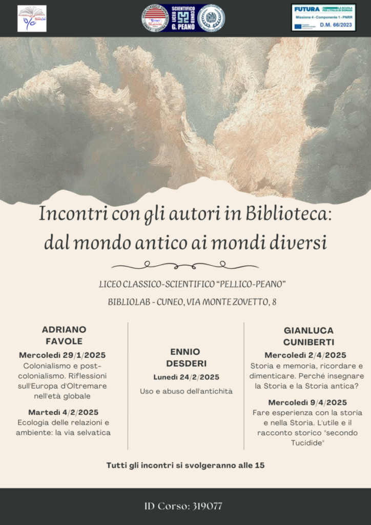 Incontri con gli autori in Biblioteca dal mondo antico ai mondi diversi