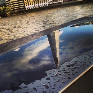 The Shard in a pool