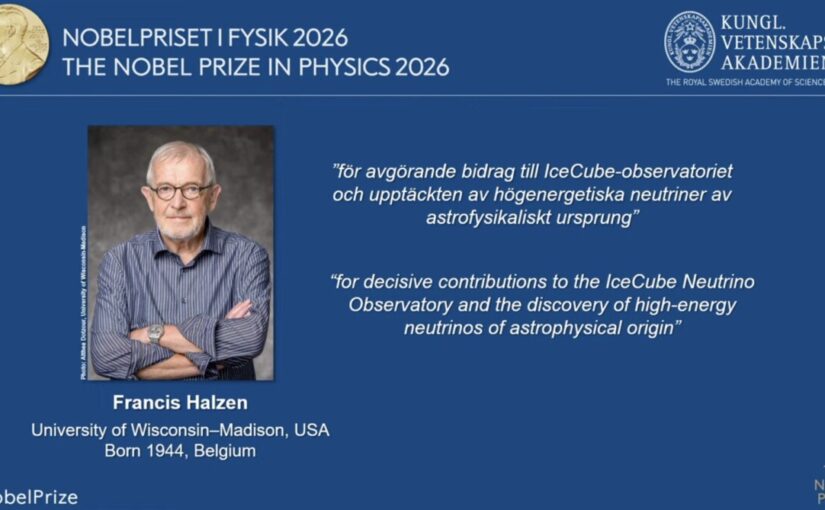 Premio Nobel per la fisica 2026 Francis Halsen