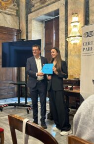 Maria Tonello (5ª gamma) si è classificata al terzo posto al Certame Pareysoniano